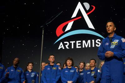 FILE PHOTO: NASA announces the crew of the Artemis II space mission, in Houston