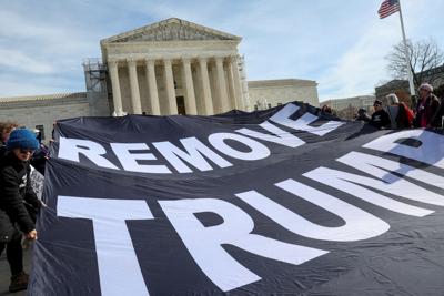 U.S. Supreme Court hears arguments in Trump appeal of Colorado ballot disqualification, in Washington