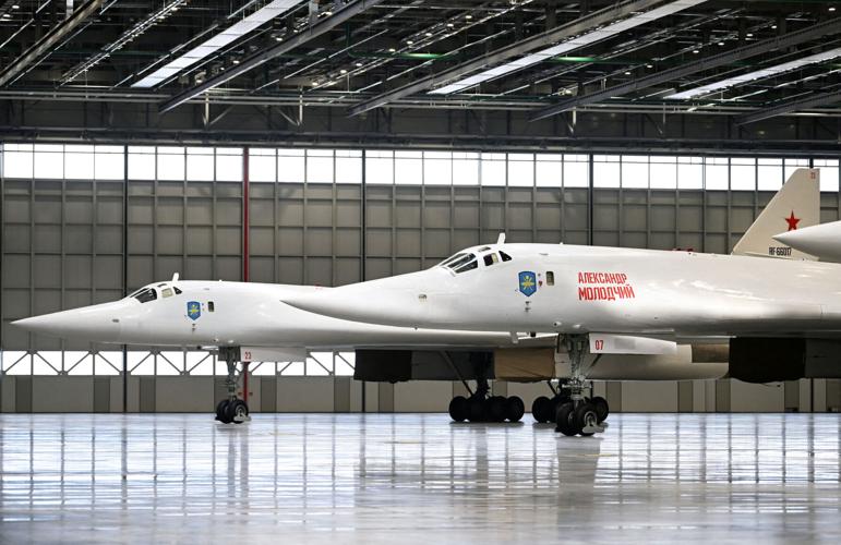FILE PHOTO: Russian Tu-160M strategic missile carriers at the Kazan Aviation Factory